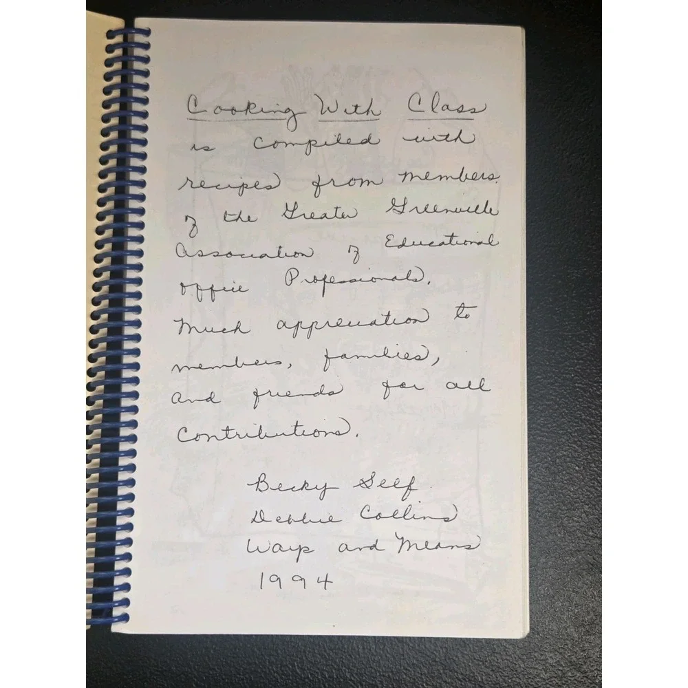 Greater Greenville Association Of Educational Office Professionals Cookbook 1995
